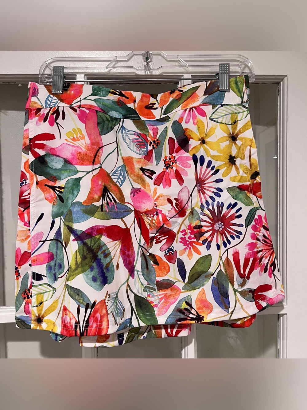Rip Skirt Floral Wrap Skirt Sz Small Length 1 Wildflower Watercolor Coverup